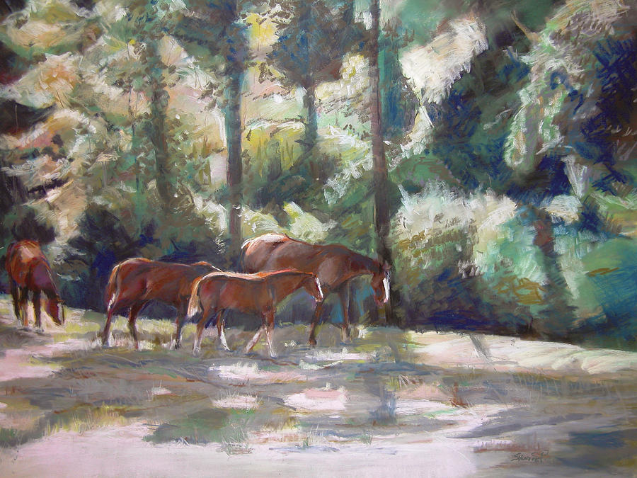 In the Shade Painting by Synnove Pettersen