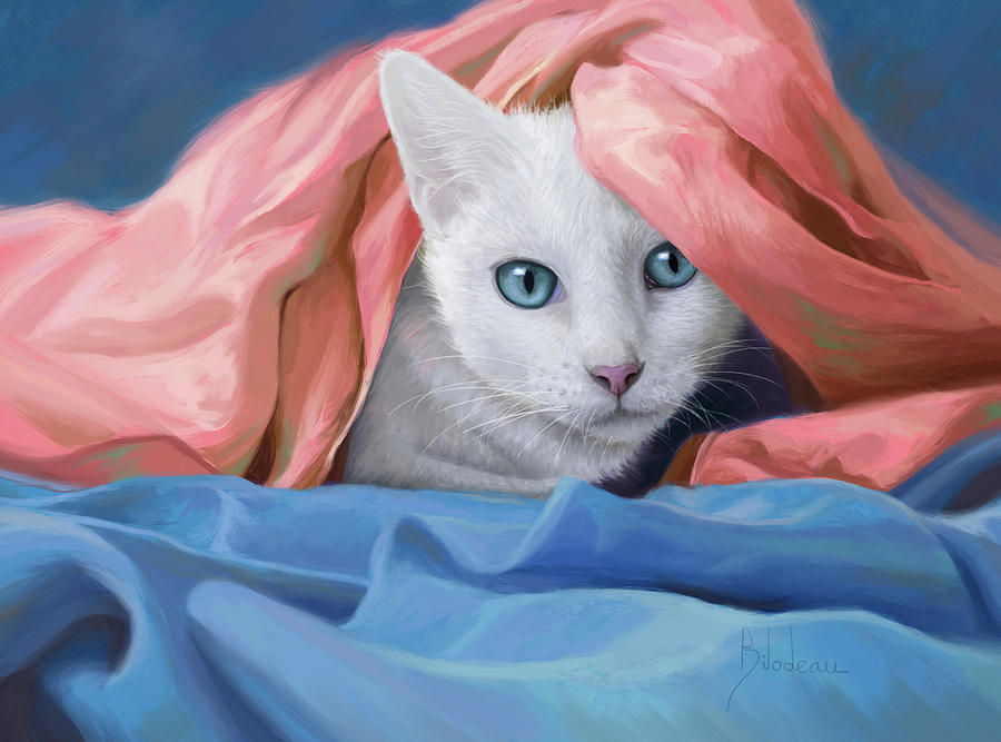 Cat Digital Art - In the Silk by Lucie Bilodeau