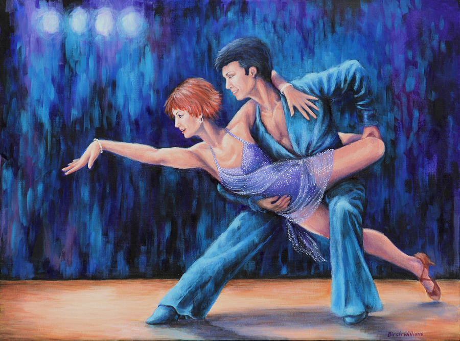 Ballroom Dance Painting - In the Spotlight by Penny Birch-Williams