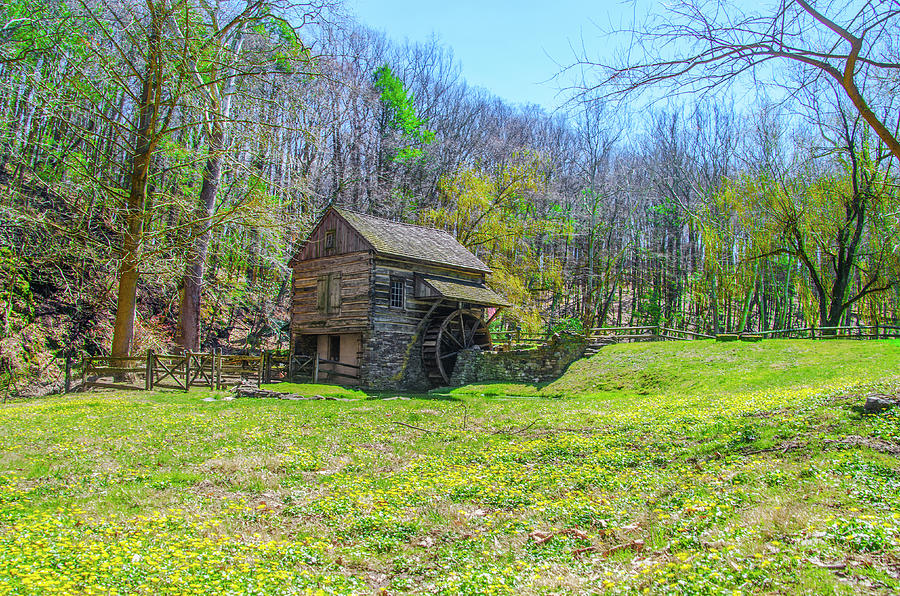 In the Spring at Cuttalossa Mill - Bucks County Photograph by Bill Cannon