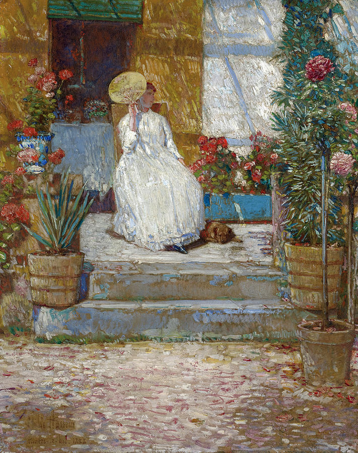 In the Sun Painting by Childe Hassam