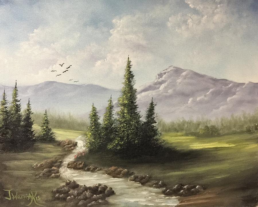 In the valley  Painting by Justin Wozniak