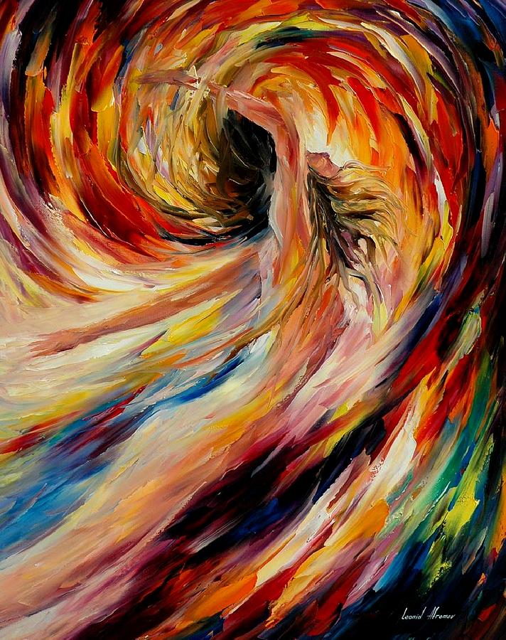 Nude Painting - In the Vortex of Passion by Leonid Afremov Nude Painting - In the Vortex of Passion by Leonid Afremov