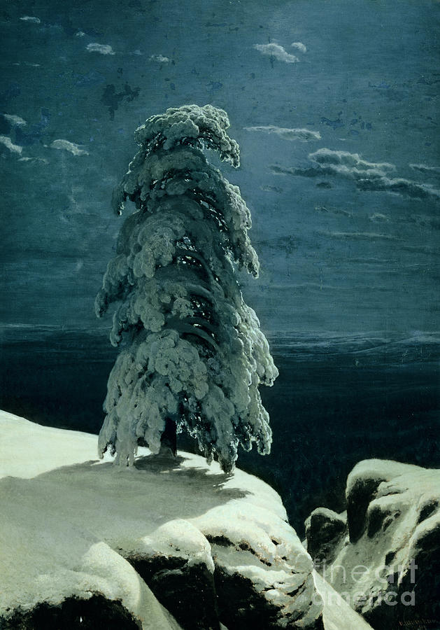 Winter Painting - In the Wild North by Ivan Ivanovich Shishkin