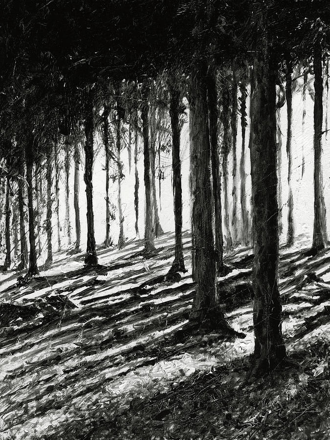 Painting Painting - In The Woods 4 by Christian Klute Painting Painting - In The Woods 4 by Christian Klute