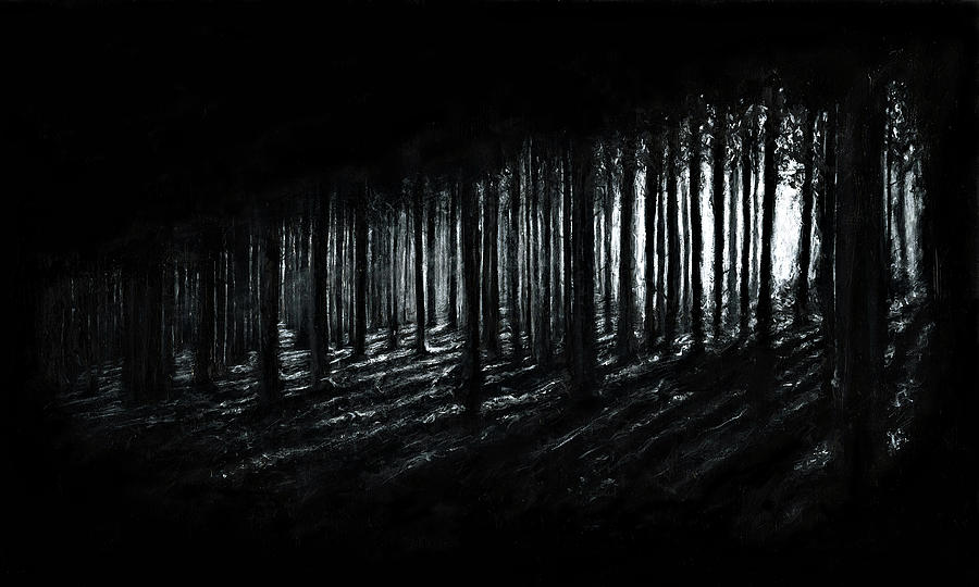 Forrest Painting - In The Woods by Christian Klute Forrest Painting - In The Woods by Christian Klute