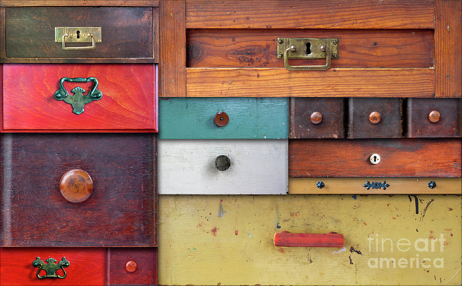 In utter secrecy - various drawers Photograph by Michal Boubin