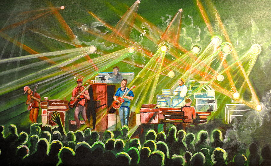 In with the Um Crowd Painting by Patricia Arroyo