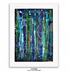 Abstract Painting - In2theBlue by Susie Gilmour Abstract Painting - In2theBlue by Susie Gilmour