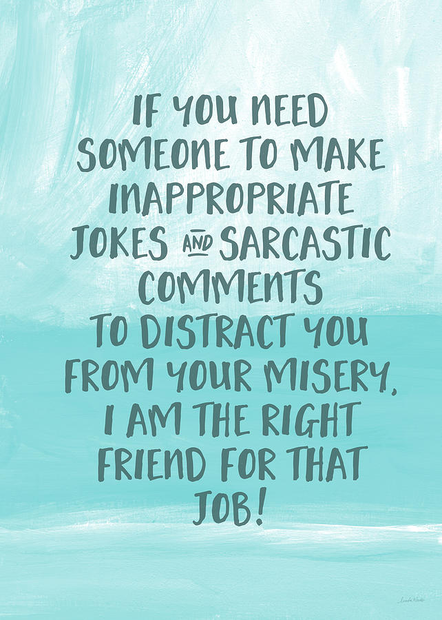 Inappopriate Jokes- Empathy Card By Linda Woods Digital Art