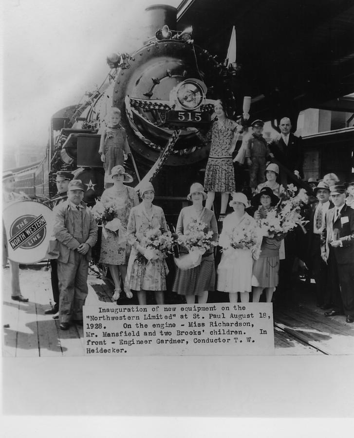 Inauguration of New Equipment on the North Western Limited - 1928 Photograph by Chicago and North Western Historical Society