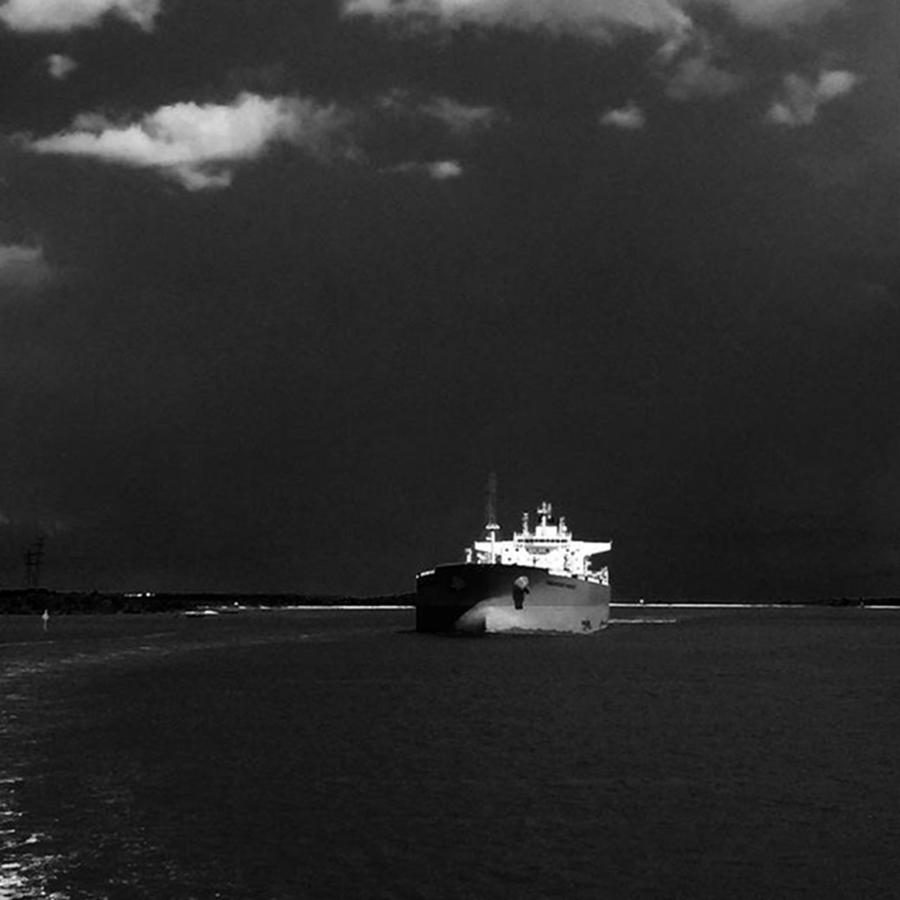 Houston Photograph - Inbound Ship  by Adam Graser