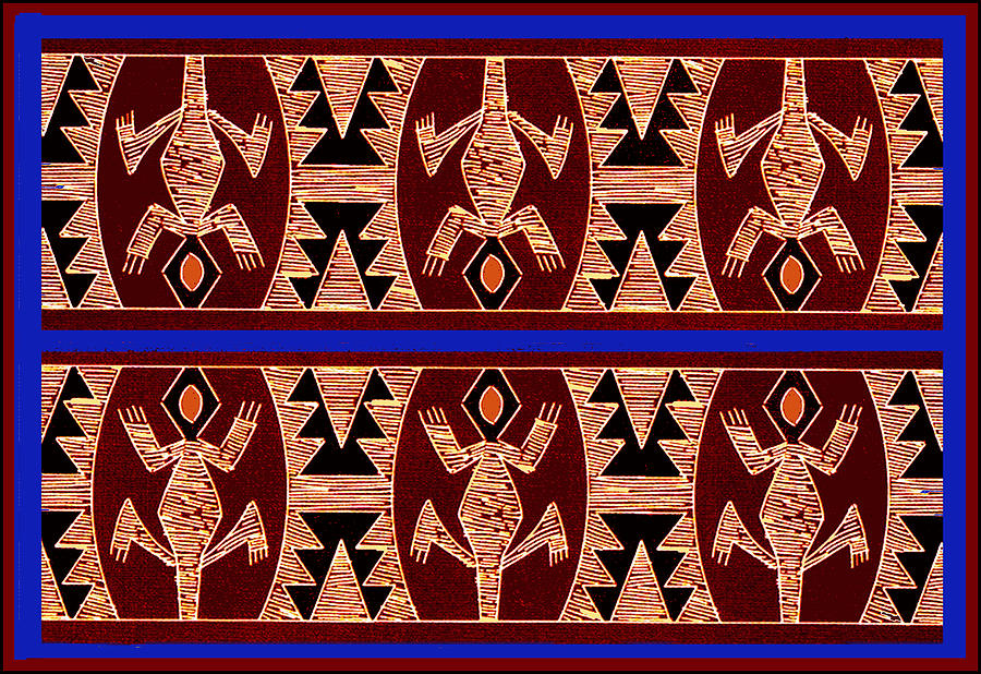 Inca Gecko Spirits Digital Art by Vagabond Folk Art - Virginia Vivier