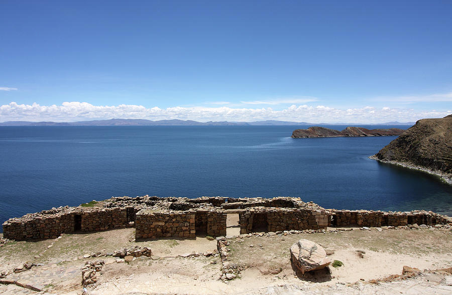 Inca Ruin, Isla Del Sol, Lake Titicaca Photograph by Aidan Moran