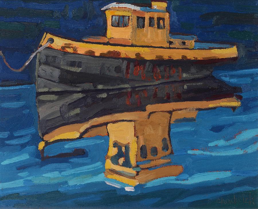 Incognito Tug Painting by Phil Chadwick