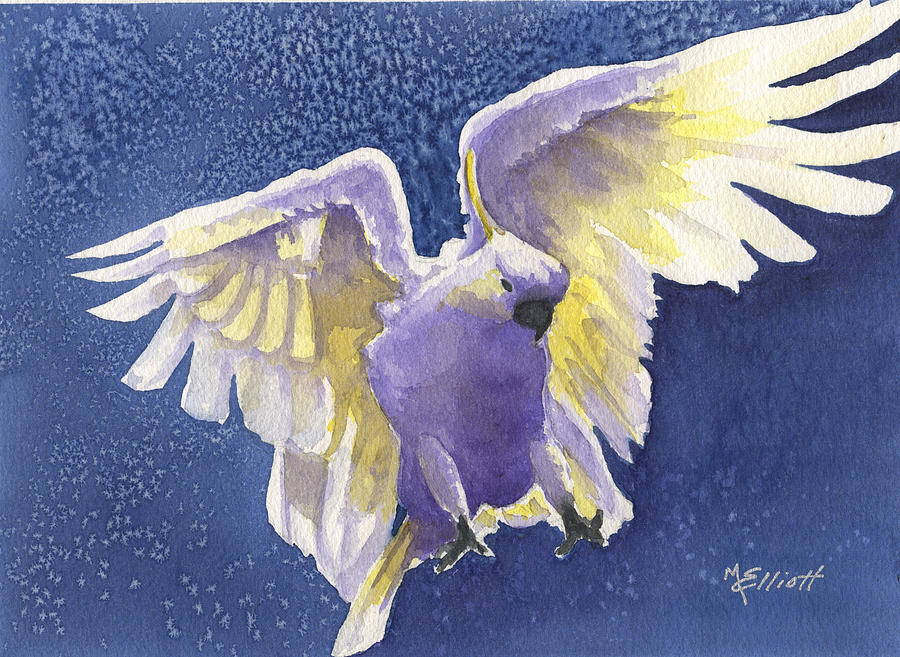 Cockatoo Painting - Incoming by Marsha Elliott
