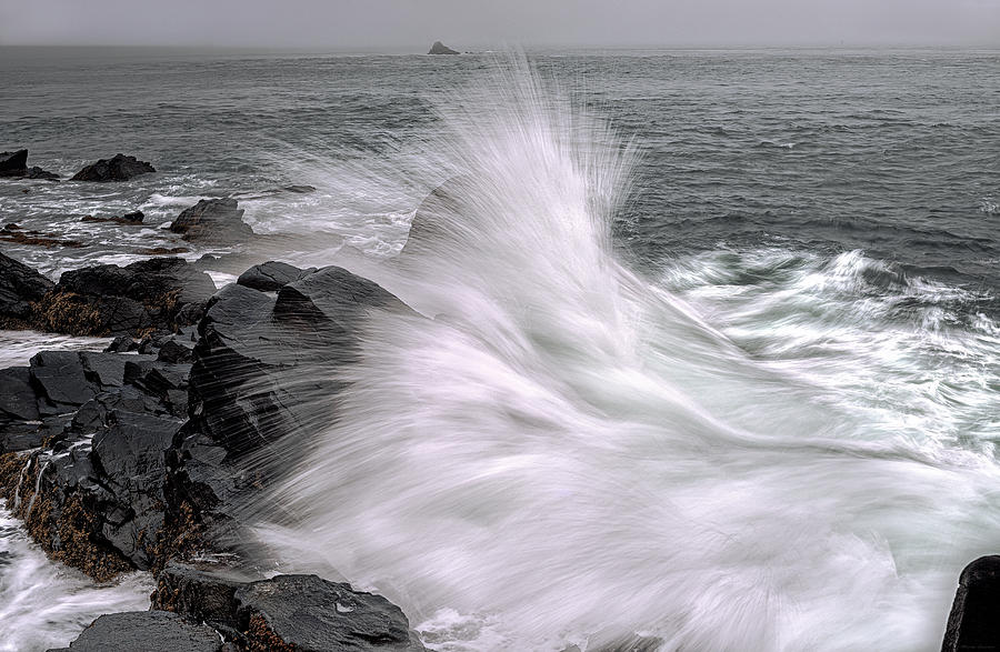 Incoming Ocean Surge At Quoddy Head State Park Photograph by Marty Saccone