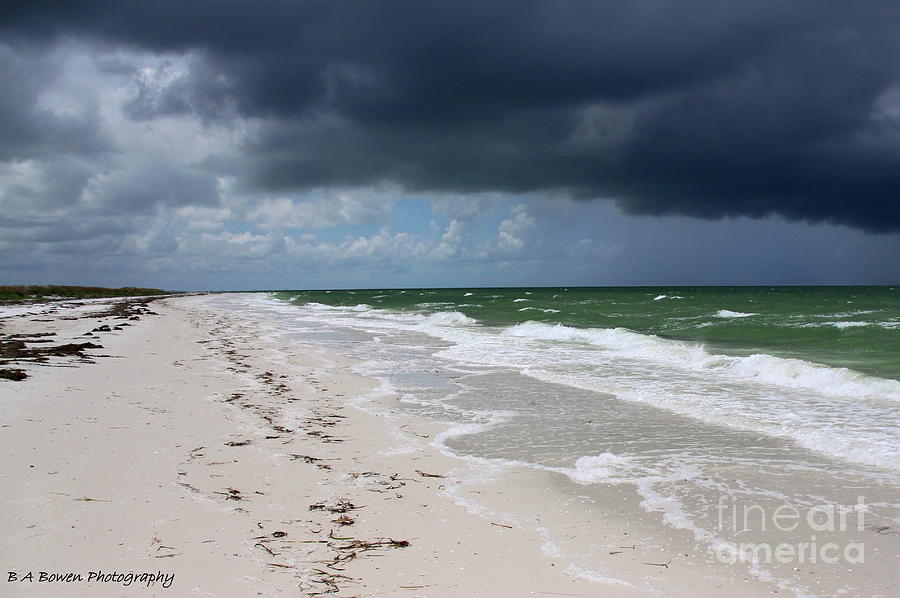 Beach Photograph - Incoming Storm by Barbara Bowen