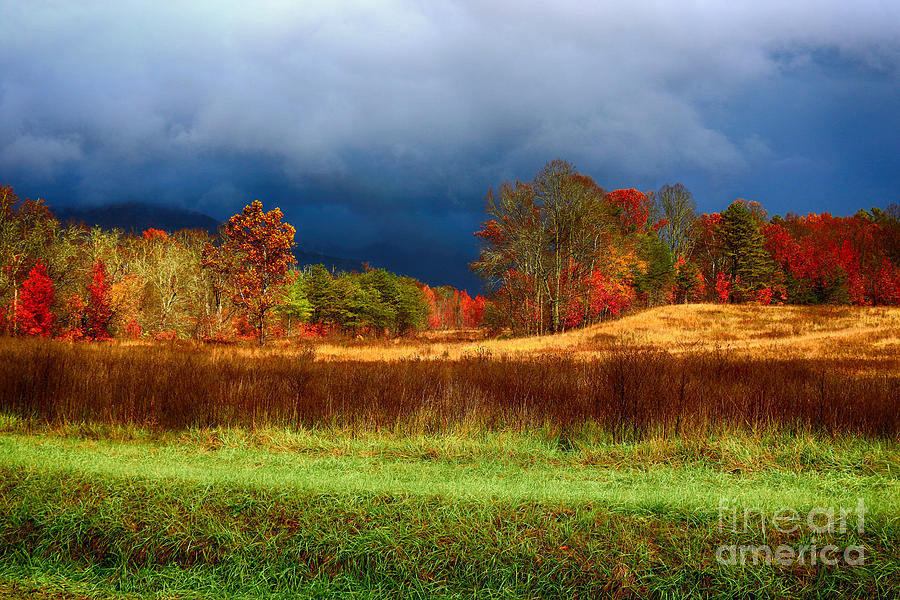 Fall Photograph - Incoming Storm by Geraldine DeBoer