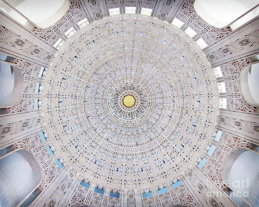 Incredible Ceiling of Bahai Temple Photograph by Martin Konopacki
