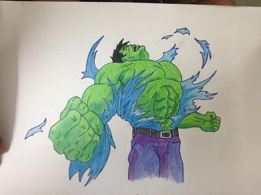 Hulk Drawing - Incredible Hulk by Yash Chauhan