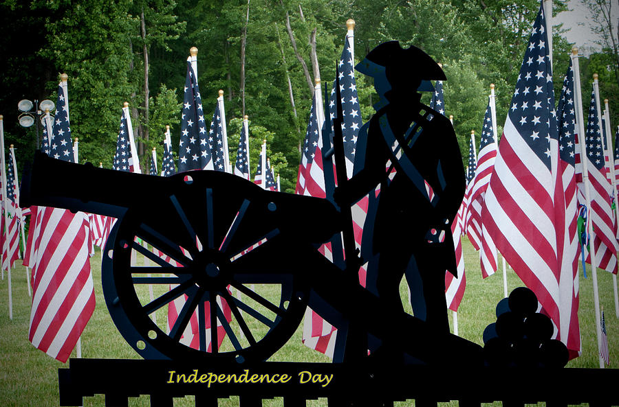 Flag Photograph - Independence Day Memorial by Phyllis Taylor
