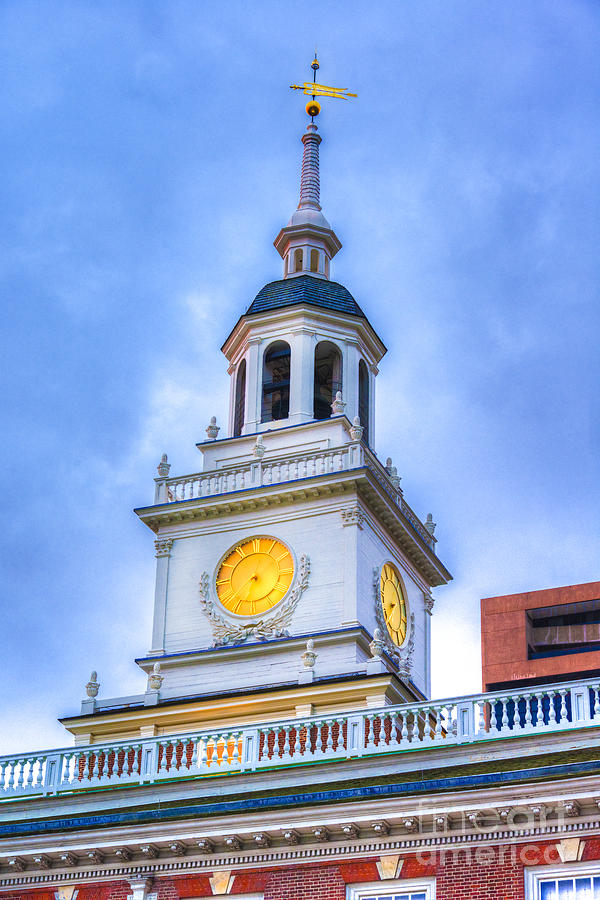 Independence Hall Clock Tower Photograph by David Zanzinger