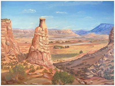 Independence Rock-colorado National Monument Painting by Merrilyn ...