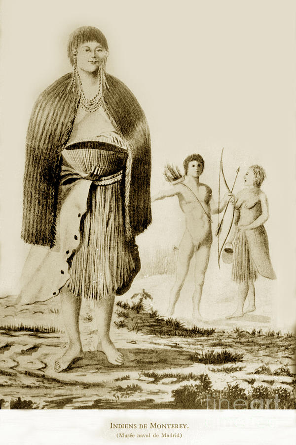 Native American Photograph - India e Indio de Monterey  1791 by Monterey County Historical Society