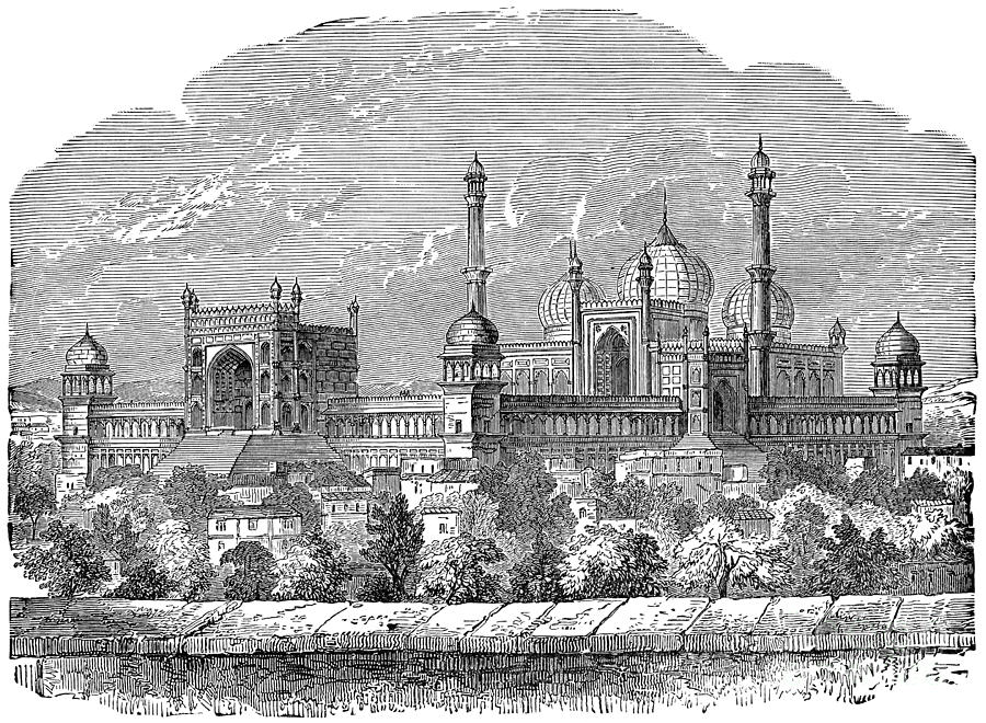INDIA, JAMA MASJID, c1894.  Drawing by Granger