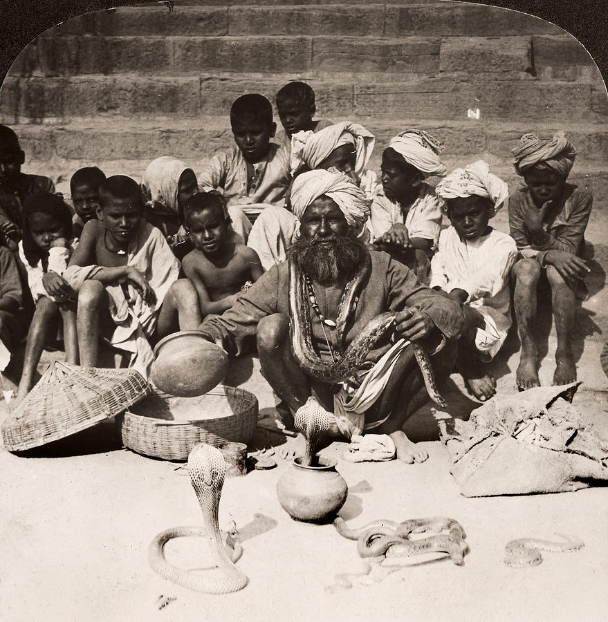 India: Snake Charmer, 1907 Photograph by Granger