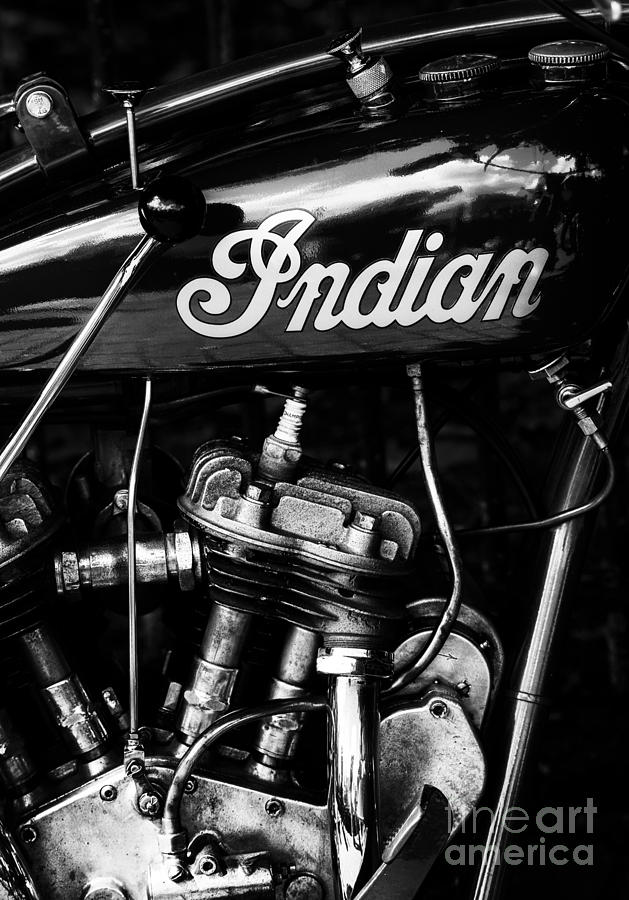 Indian 101 Scout Monochrome Photograph by Tim Gainey