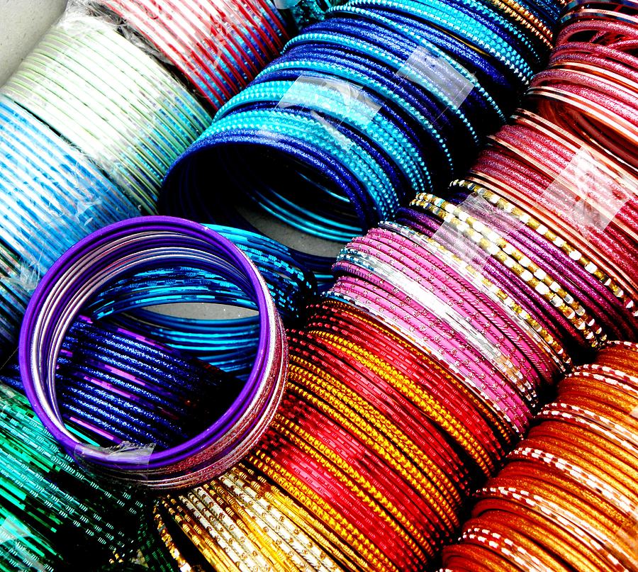 Abstract Photograph - Indian Bangles by Elizabeth Hoskinson