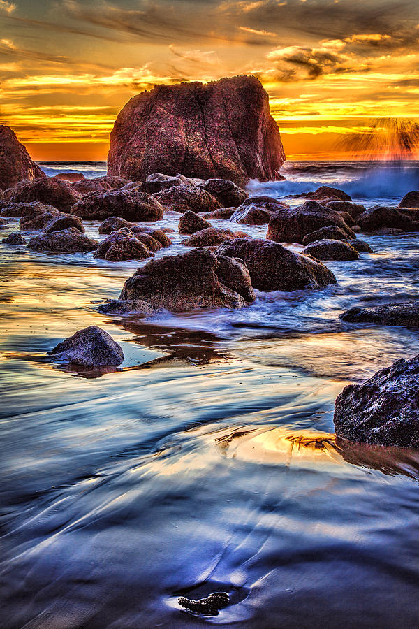 Indian Beach Sunset II Photograph by Diana Powell