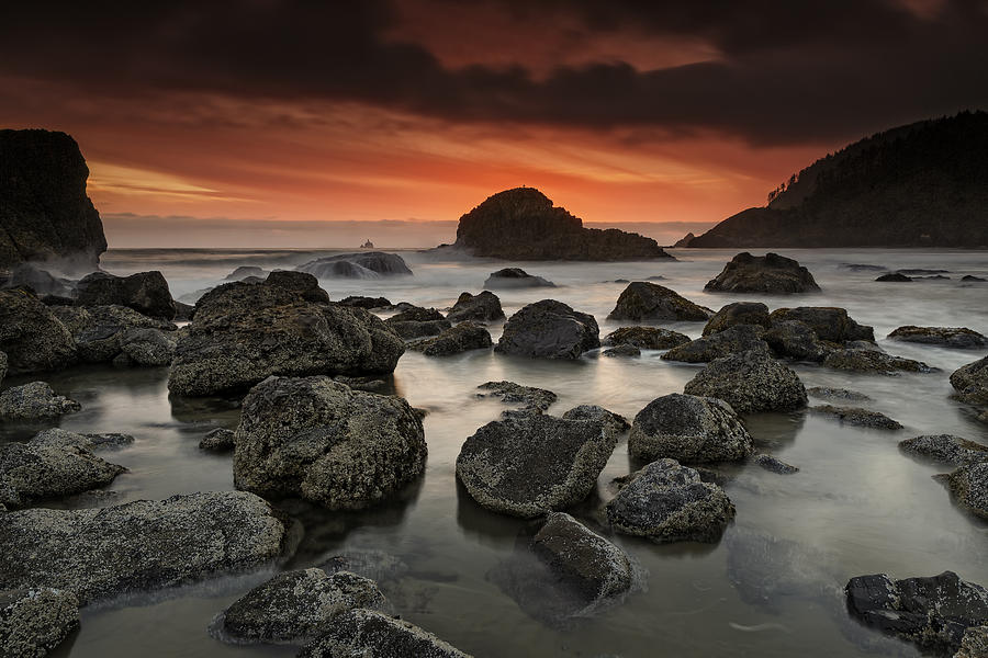 Sunset Photograph - Indian Beach Sunset by Rick Berk