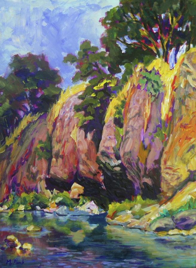 Bluffs Painting - Indian Bluff on the Abiqua by Margaret Plumb
