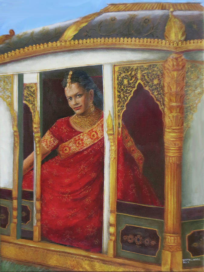 Bride Painting - Indian Bride by Sylvia Castellanos