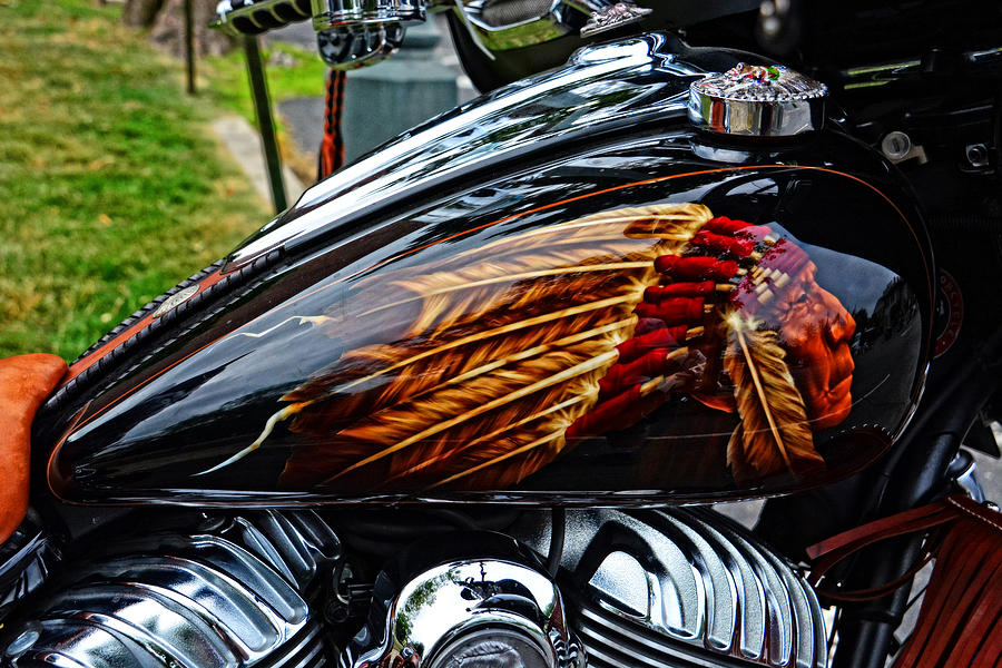 Indian Chief Gas Tank Photograph by Mike Martin