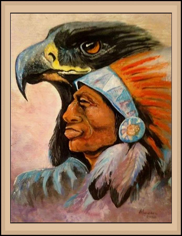 Native American Indian Painting - Indian Chief by Michael Todd