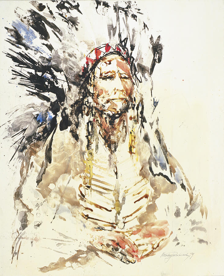 Indian Chief Painting By Nicolay Paskevich Fine Art America