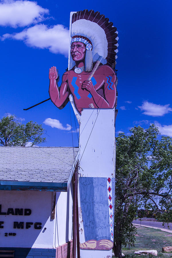 Indian Chief Sign Arizona Photograph by Garry Gay