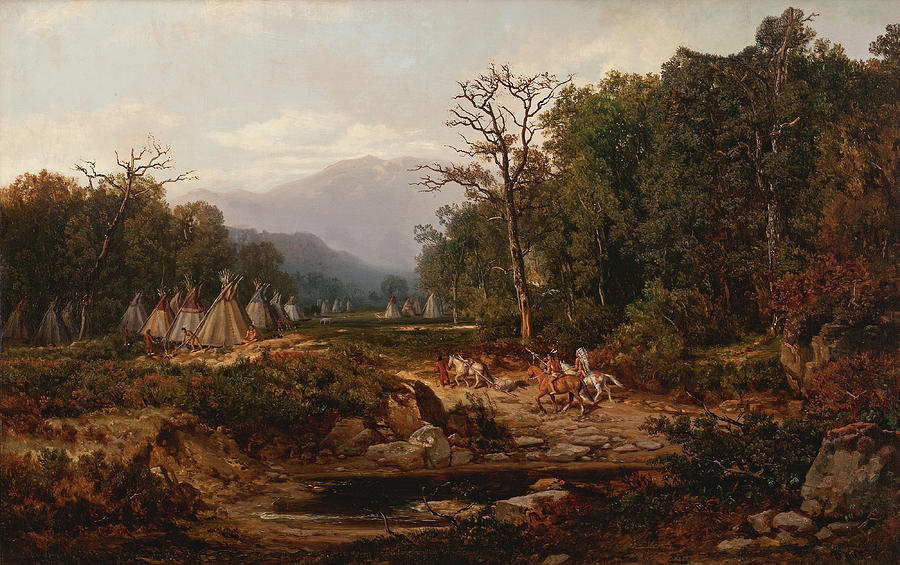 Indian Encampment Painting by Otto Reinhold Jacobi