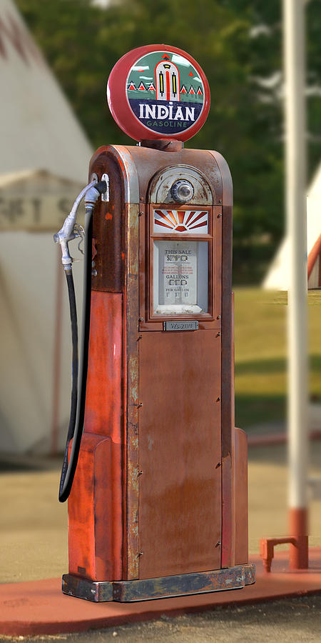 Indian Gasoline - Wayne Pump Photograph by Mike McGlothlen