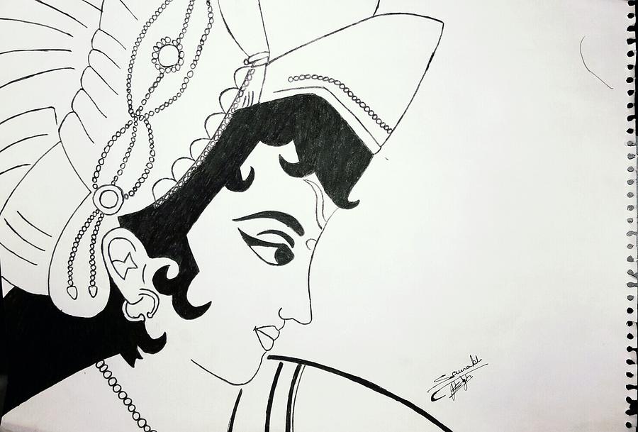 Lord Krishna Drawing - Drawing Skill-gemektower.com.vn