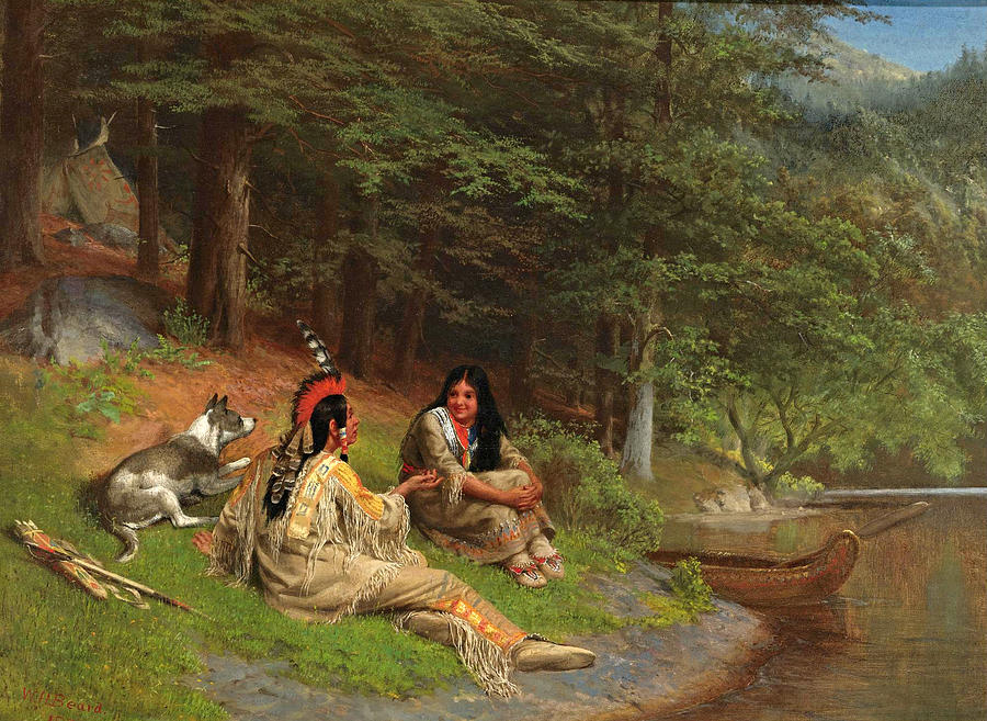 Famous Paintings Painting - Indian Idyl by William Holbrook Beard