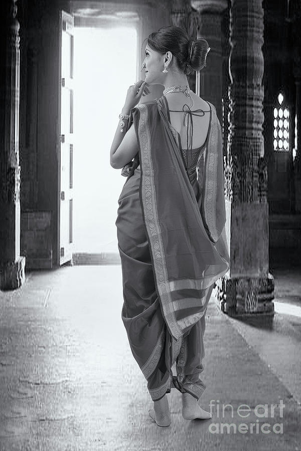 Indian lady in 9 yard traditional saree 2 Photograph by Kiran Joshi
