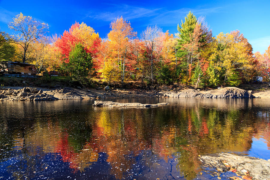 Indian Lake Fall Foliage Photograph by MaryGail Perkins