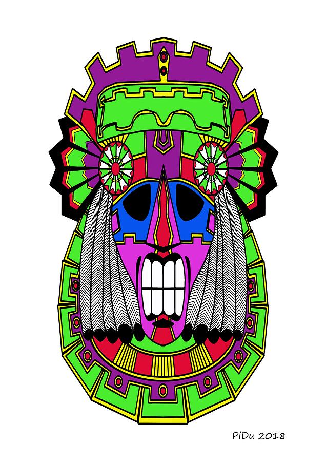 Indian Mask Digital Art by Piotr Dulski