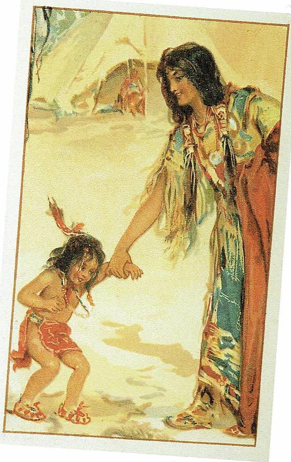 Indian Mother and Child Painting by Reynold Jay