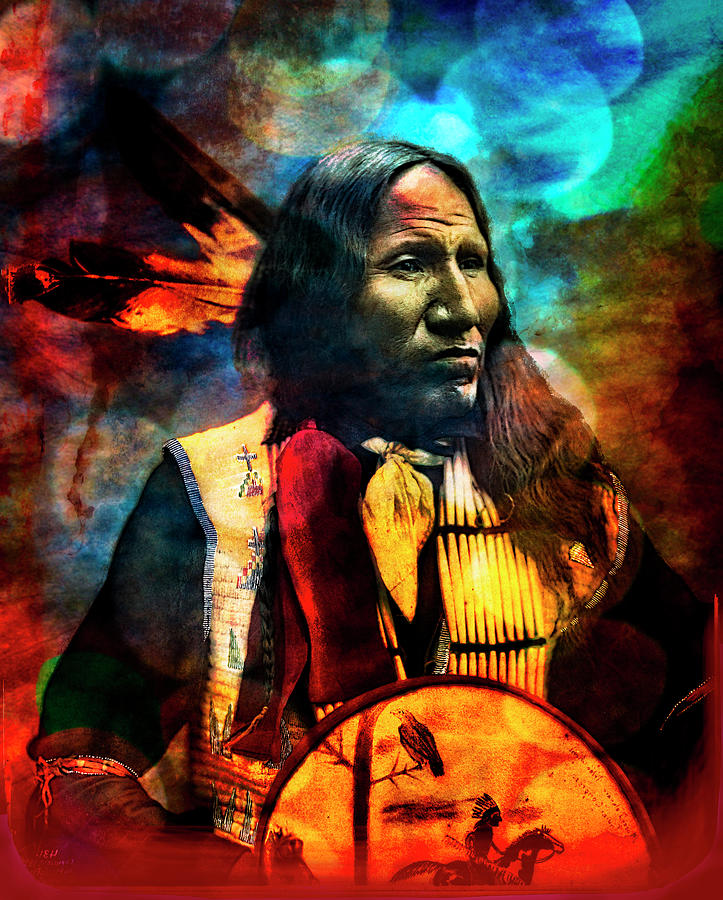 Indian Nation Digital Art by Debra and Dave Vanderlaan